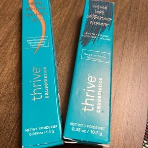 Thrive Causemetics Teal Mascara and caramel bronze shadow stick Duo